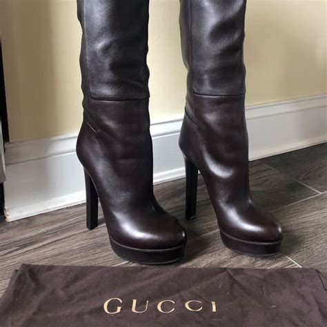 replica gucci fur boots|gucci high heel boots.